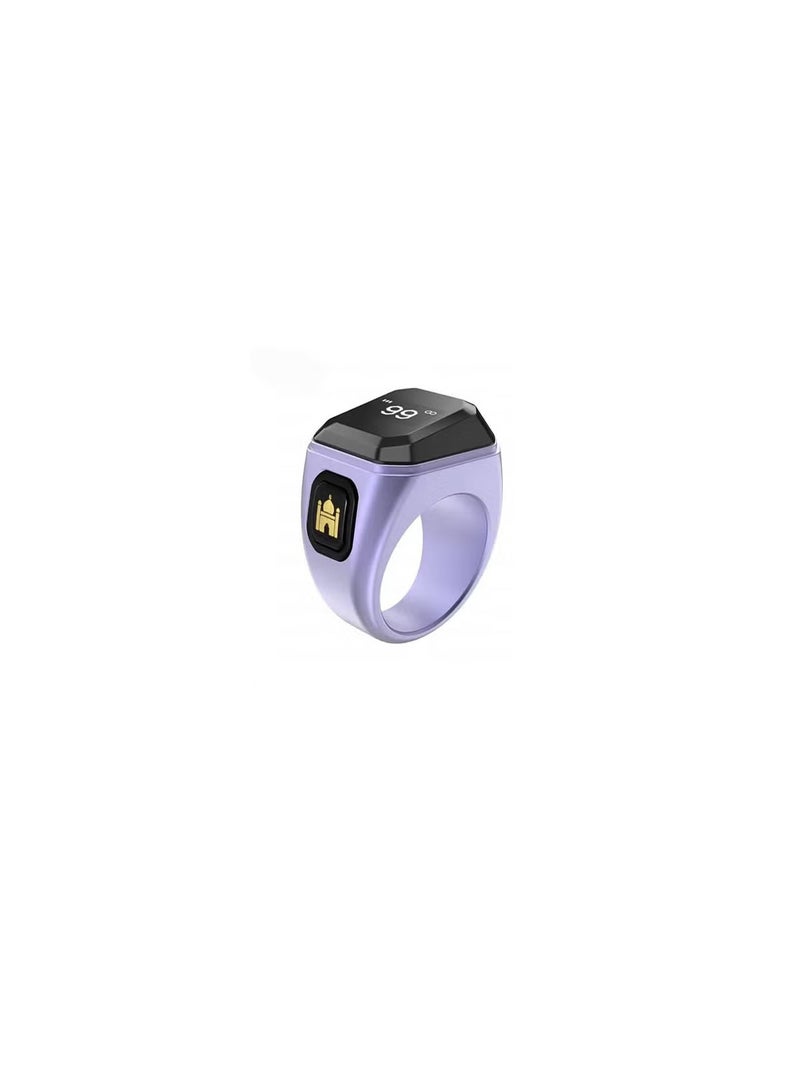 BSTWSH Smart Digital Tasbih Counter Ring 22mm, Metal Zinc Alloy Zikr Ring, Bluetooth Tasbeeh Counter with OLED Display, Vibration Alerts at 33 66 99, Prayer Time Reminder, Rechargeable Charging Case, Long Battery Life, Islamic Zikr & Tasbih Accessory - Image 1